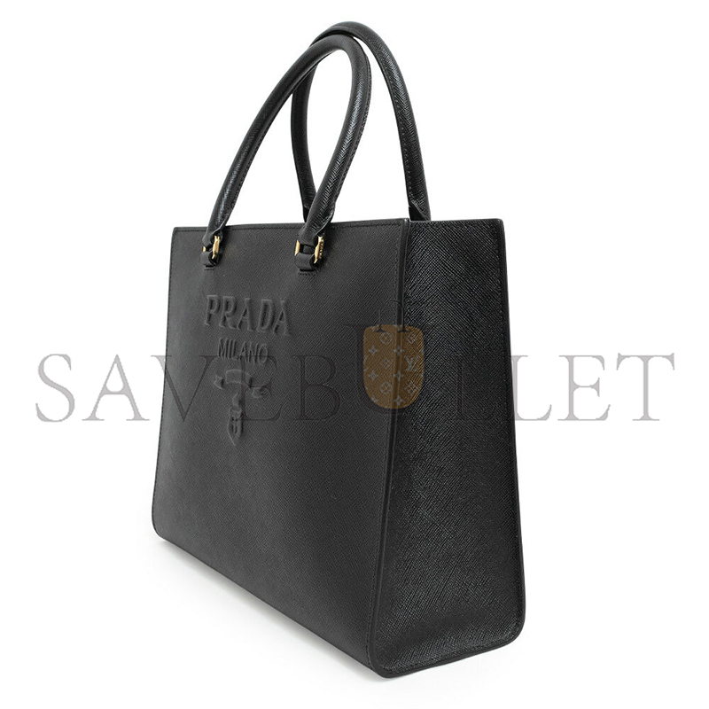 Pra*a medium saffiano leather tote bag 1ba337 (28*22*9cm)